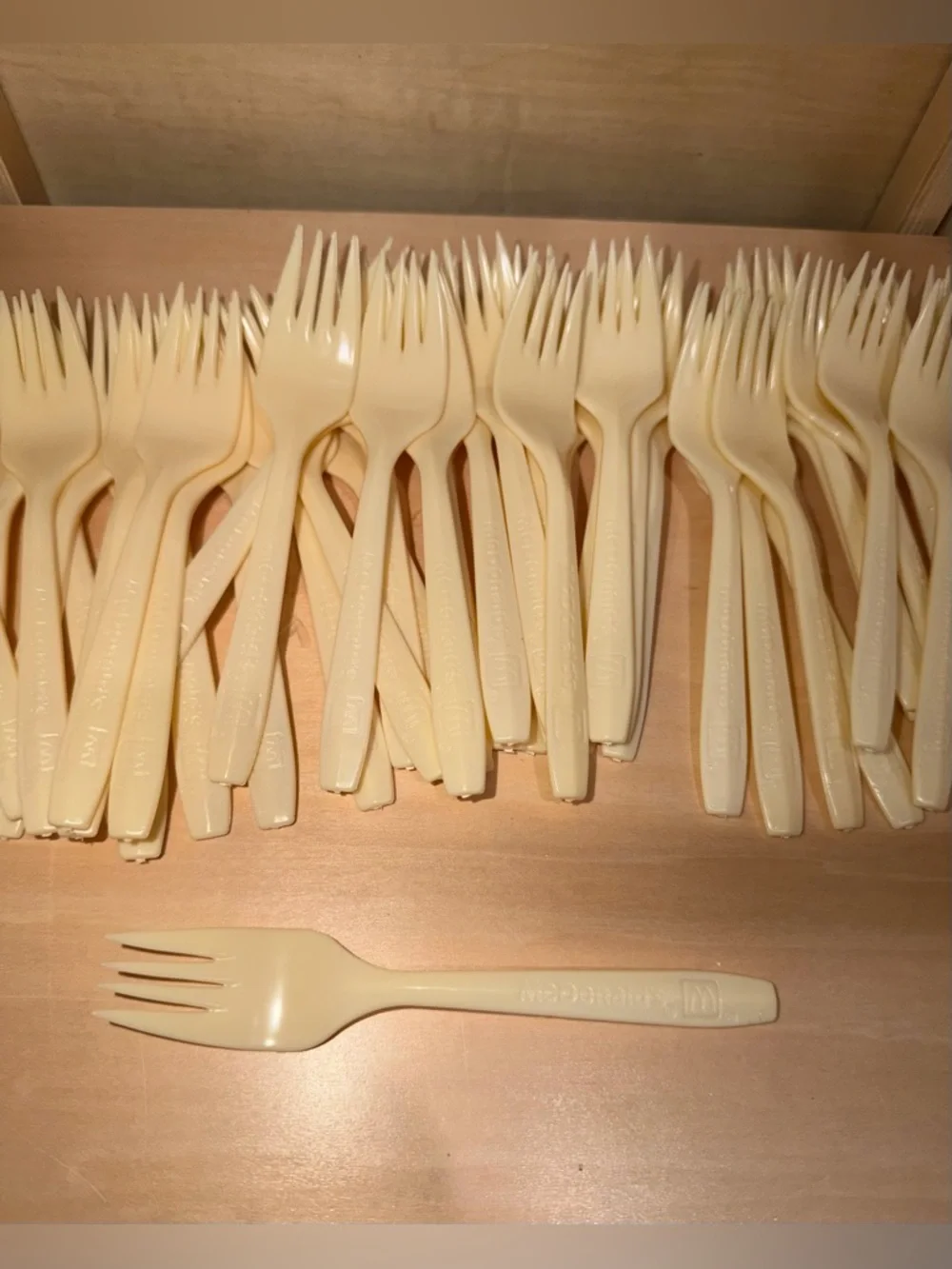 Vintage McDonald’s Plastic Disposable‎ Forks Lot Of 50